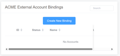 ACME New External Account Binding